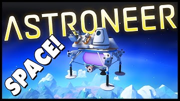 ASTRONEER - TO SPACE! Traveling To An Exotic Planet, & Building Underground Base - Ep #8