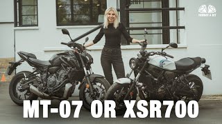 2023 Yamaha XSR700 and MT07 Comparison