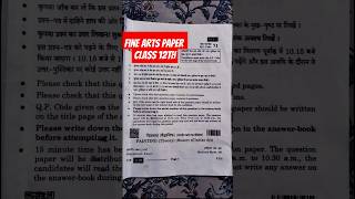 Fine arts Question paper CBSE class 12th exam for 18 march 2025.