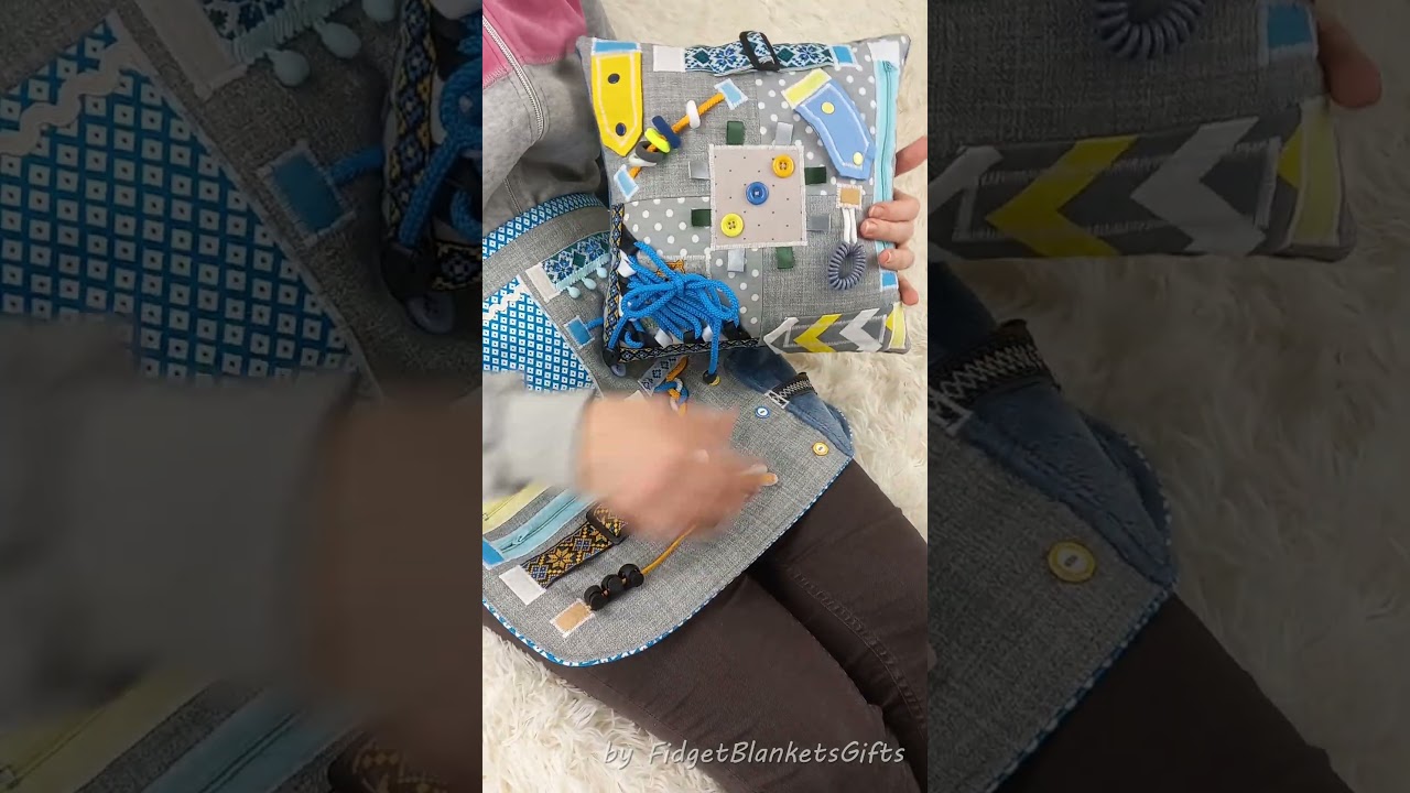 Fidget Apron for Dementia | Alzheimer&rsquo;s Sensory Blanket | Elderly Woman Gift | LinearaHandMade