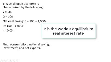 Small Open Economy: Example Problems 2