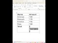 Sum Formula in Word  #msoffice #mstechtricks