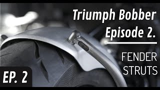 Making Of Fender Struts With Integrated Indicators Triumph Bobber Episode 2.