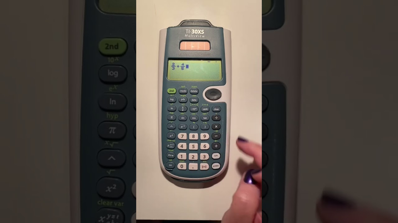 Adding fractions on the TI-30XS #math #mathtutoring #mathisfun