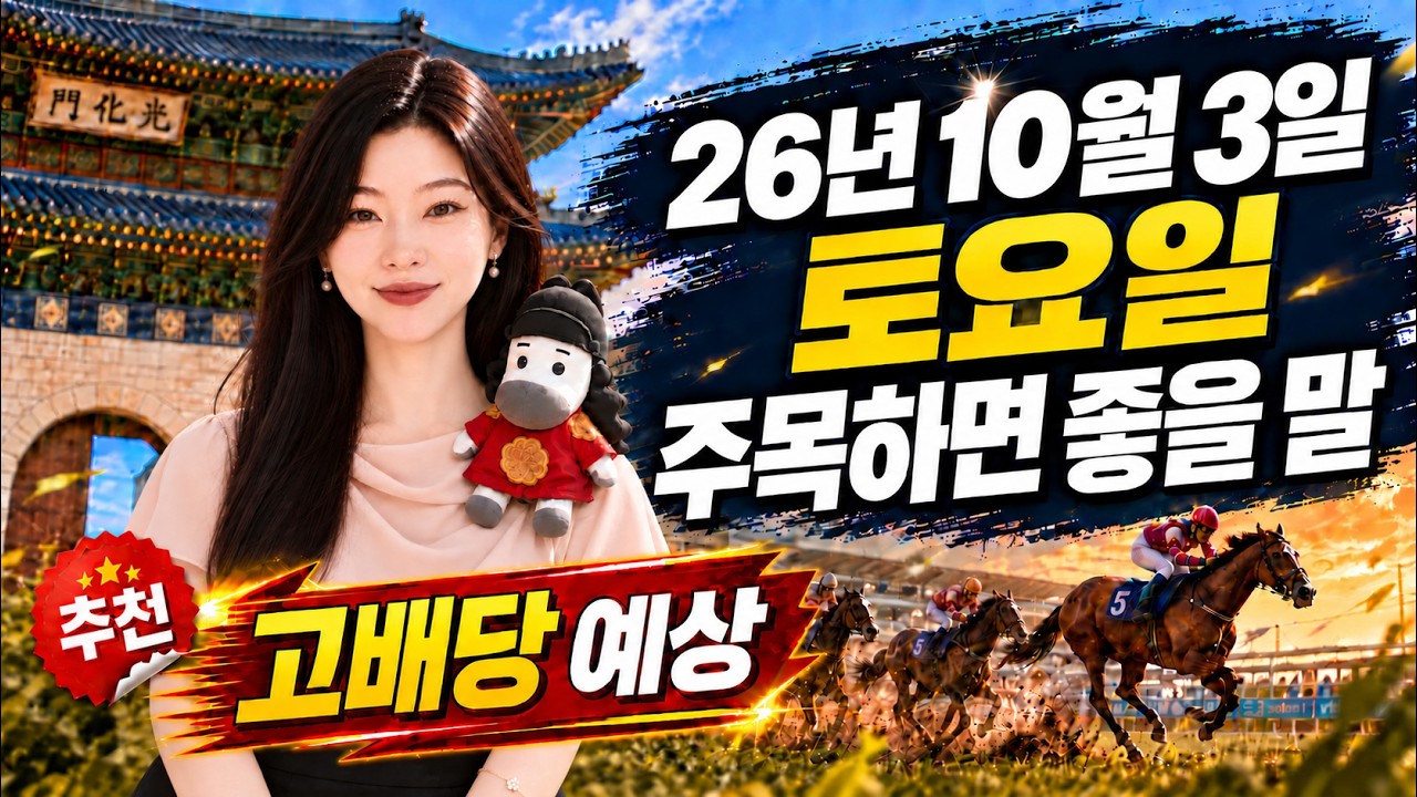 2026년 10월 3일 토요일 서울 고배당 예상 마필