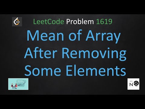 mean of array after removing some elements leetcode | leetcode 1619 | mean | average | array