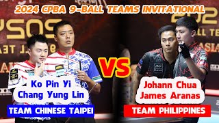 Ko Pin Yi / Chang Yung Lin vs Johann Chua / James Aranas | 2024 CPBA 9-Ball Teams Invitational