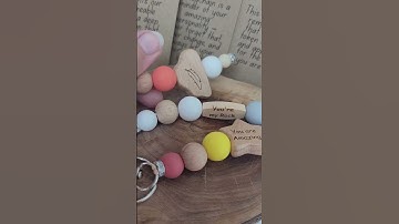 You are... Keychain Wooden Charm Keyring, Engraved & Personalised with a Message Card