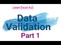 Learn Excel - Data Validation (Part 1)