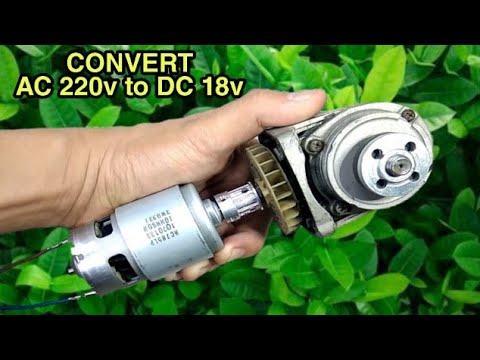 видео: Angle Grinder Convert AC 220v to DC 18v