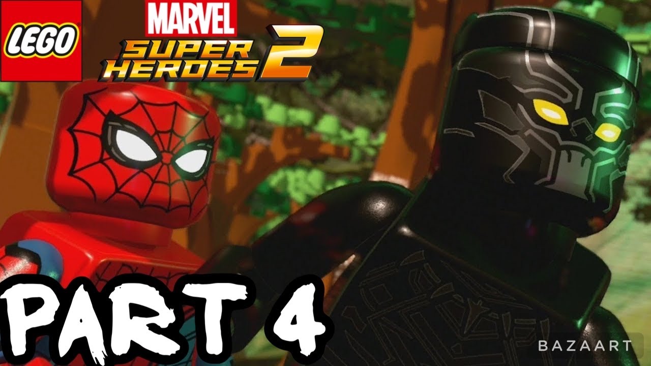 LEGO MARVEL SUPERHEROES 2 Walkthrough Gameplay - Part 4 - BLACK PANTHER ...