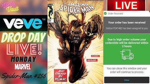 VeVe Drop Day LIVE -  Amazing Spider-Man #256 Marvel Comic Blind Box NFT Drop! Puma FA
