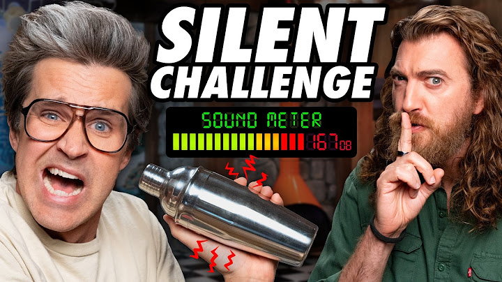 Make A Drink Without Making A Sound (Challenge)
