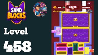Sand blocks drop puzzle level  458 Hard level solution and walkthrough 