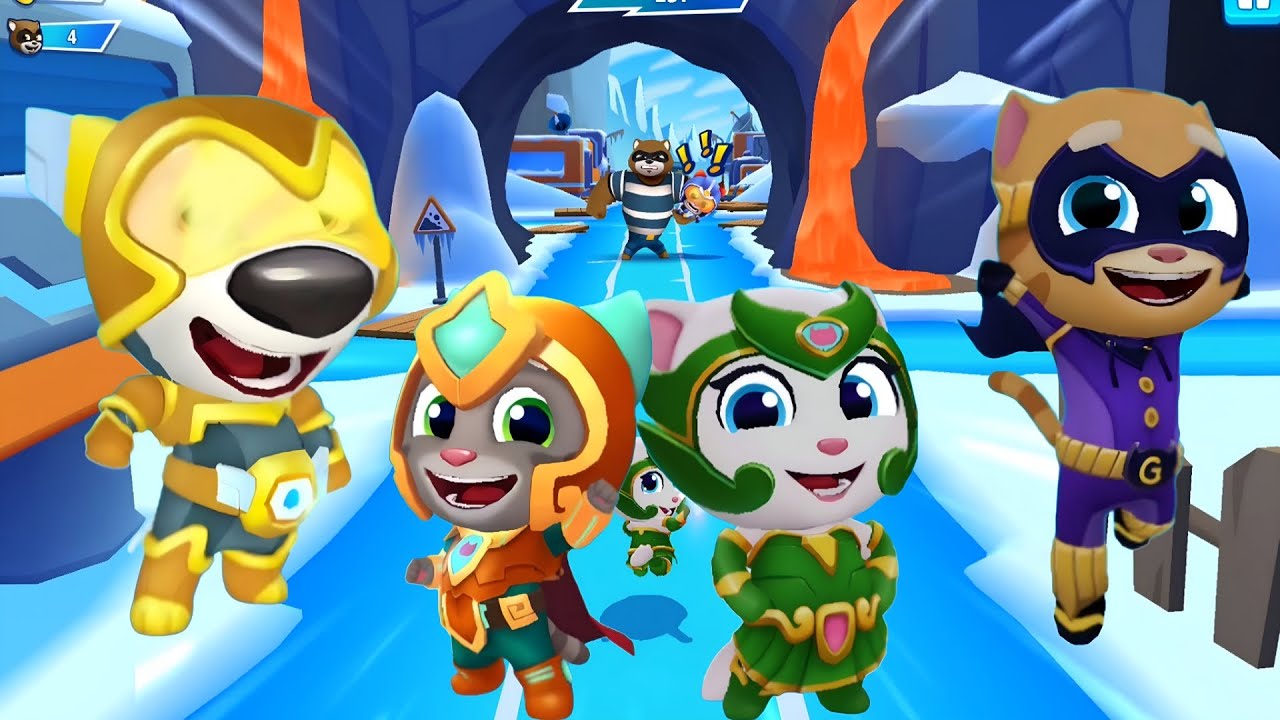 Talking Tom Hero Dash - Discover all the heroes - Full screen - LILU Gameplay