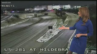 Number of closures in San Antonio due to icy roads