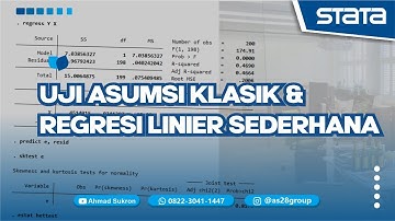 ANALISIS LENGKAP‼️ REGRESI LINIER SEDERHANA STATA SERTA UJI ASUMSI KLASIK STATA