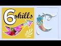 QUILLING:  How to Fill a Letter C Outline, Using 6 Quilling Skills