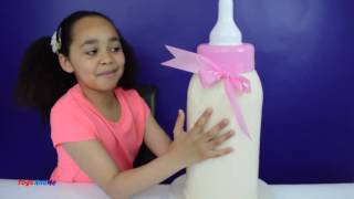 IT'S GUMMY!! DIY   Giant Gummy Baby Milk Bottle  Candy & Sweets Review  Kids Fun Activity