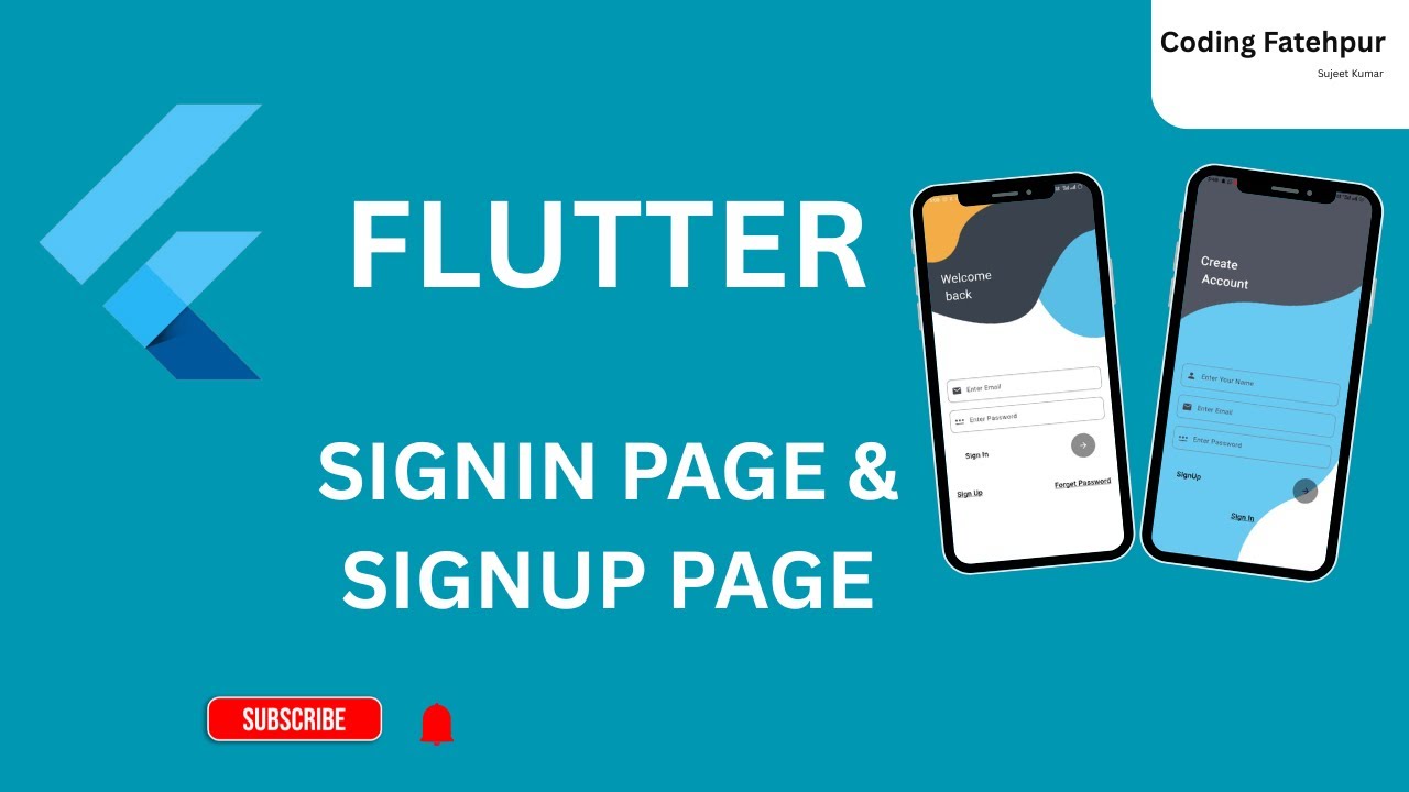 SignUp and SignIn Form UI in Flutter | Beautiful Login & Registration ...