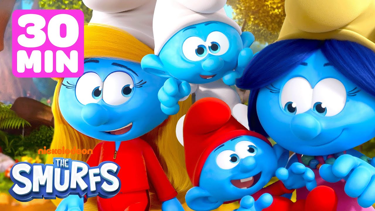 Smurfette Rescues Baby Smurf From a Bear! w/ Blossom & Storm | 30 Minutes | Shimmer and Shine