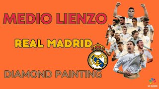 Medio Lienzo De Diamond Painting Del Real Madrid 🌞💎