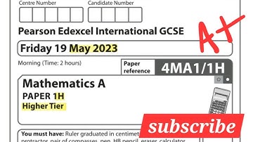Edexcel IGCSE Maths May/June 2023 Paper 1 H | Step-by-step Worked Solutions | Complete Walkthrough 