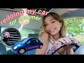 CLEANING + DECORATING MY CAR FOR SUMMER!!