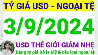 Tỷ giá USD - Ngoại tệ hôm nay ngày 3 tháng 9 năm 2024 || Tỷ giá Đô la Mỹ hôm nay ngày 3/9/2024 thumbnail