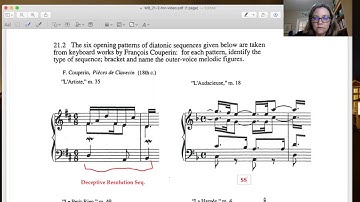 Chapter 21 - Working through handout "WB 21.2" Analyzing Diatonic Sequences
