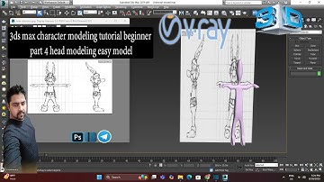 3ds max character modeling tutorial beginner part 4 head modeling easy model #ritesh3dclimax #modeli
