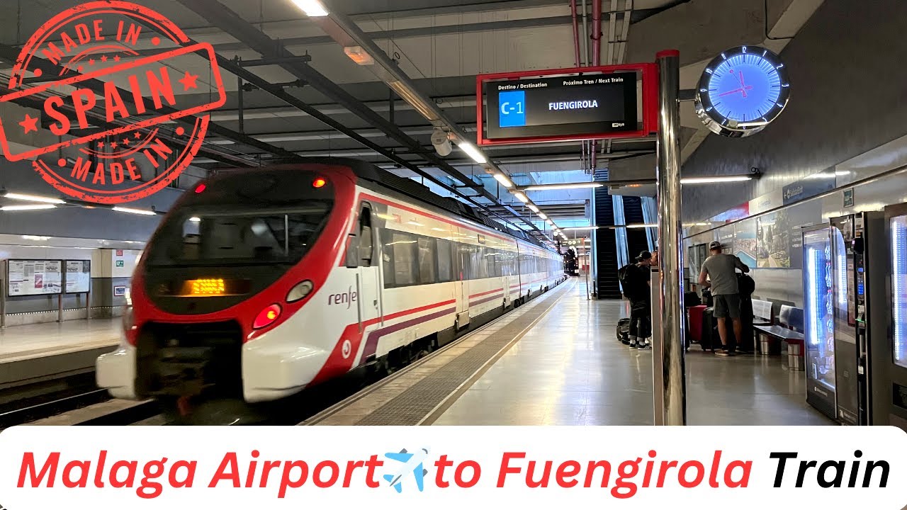 Malaga Airport to Fuengirola train & Great places to eat and see 👀(2024) 🇪🇸   4K