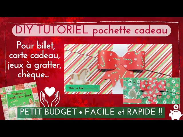 Tuto Pochette cadeau FACILE 🎁 carte cadeau billet chèque jeux à