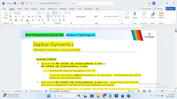 New Perspectives Excel 365 | Module 9: SAM Project A | Zephyr Dynamics | NP_EX365_9A