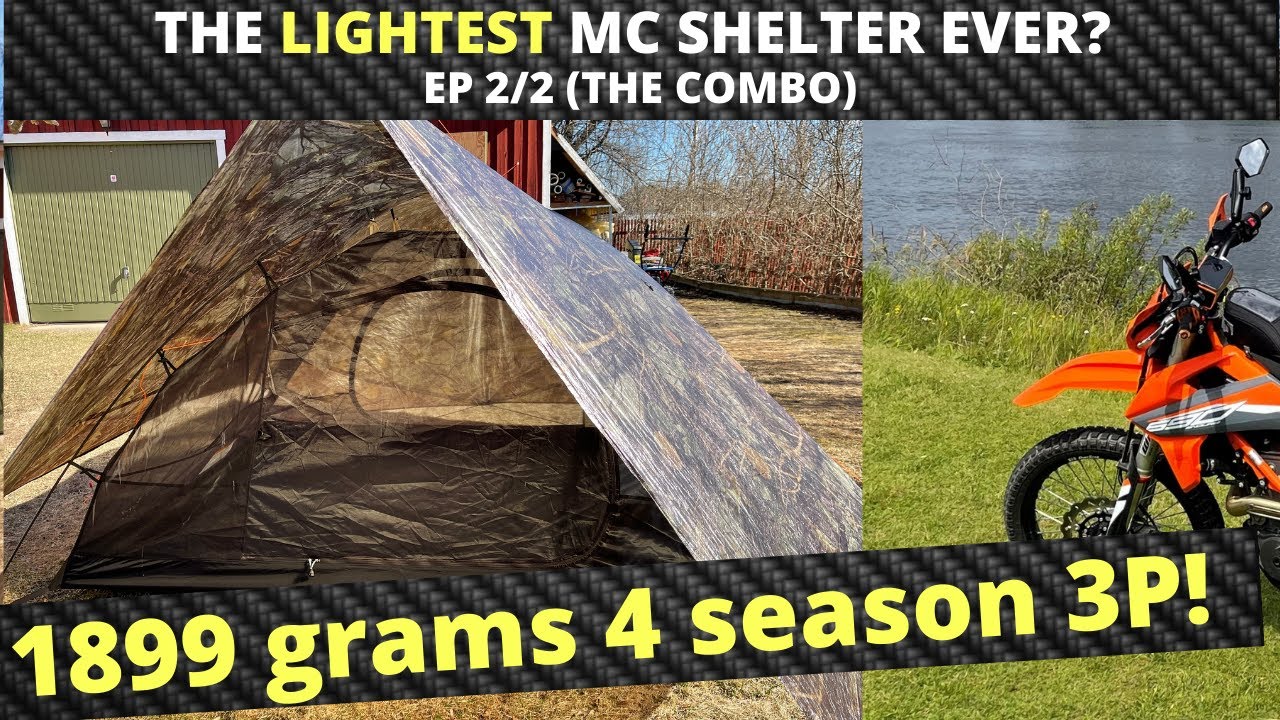 UL MC shelter for 2 persons and camping gear, DCF Tarp and 4 season mesh tent combo (ep.2)