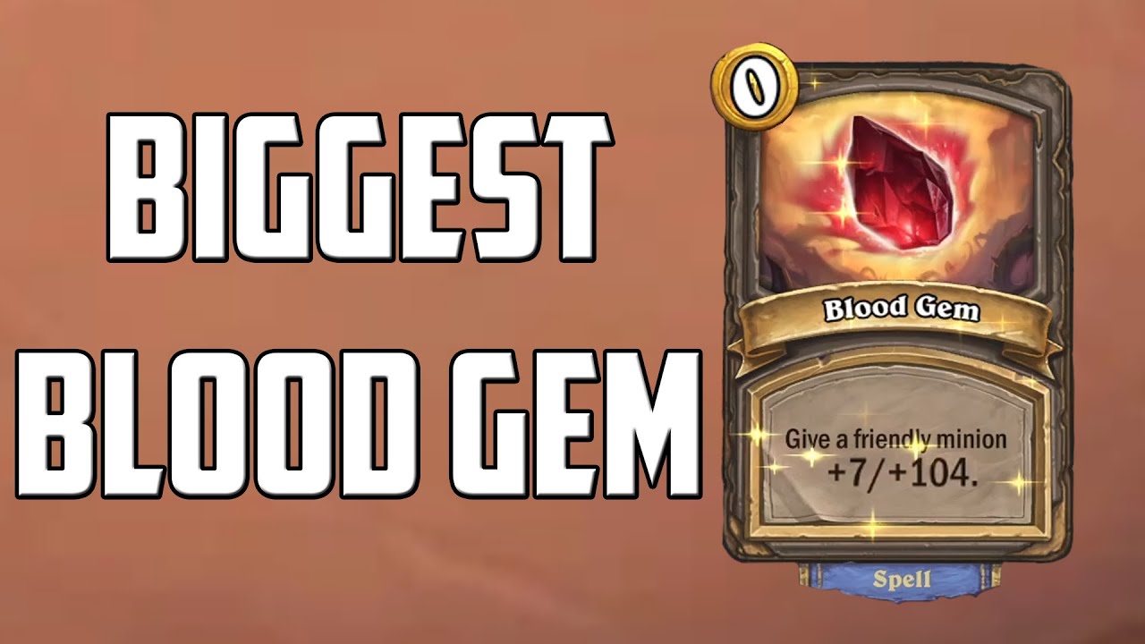The Biggest Blood Gem Hearthstone Battlegrounds YouTube