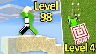 Minecraft IMPOSSIBLE 200 IQ Plays (From Level 1 to Level 100)