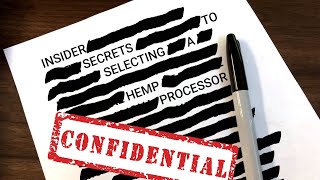 Insider Secrets to Selecting a Hemp Processor @extraktLAB