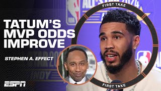 The Stephen A. Smith Effect is improving Jayson Tatum's NBA MVP odds 😄 | First Take