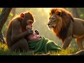 Baby Miraculously Saved When Lion and Monkey Risk Life Against Tiger | Miracle Jungle Rescue