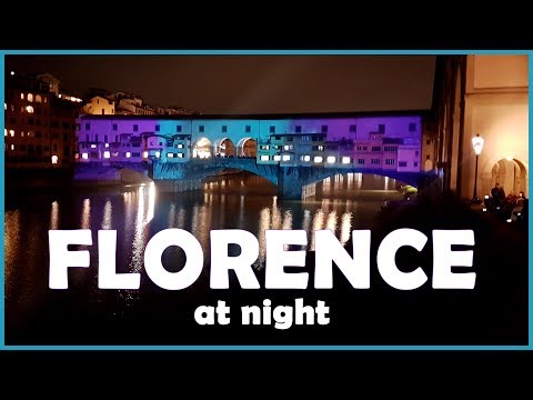 Florence, Italy Christmas Lights Tour - 4K