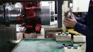 Semi-auto motor stator coil winding and inserting machine for induction motor