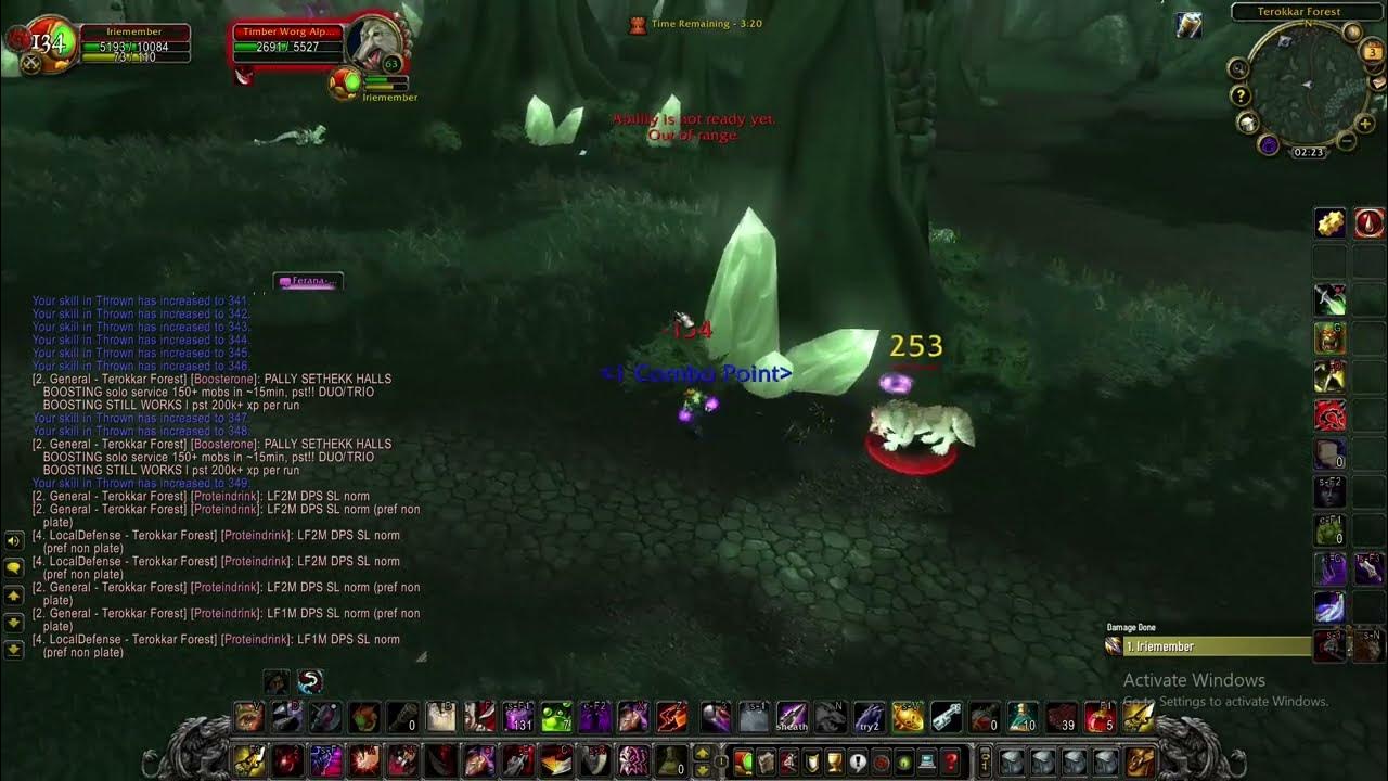 TBC WoW Leveling Thrown Weapon Games (6 Levels) YouTube
