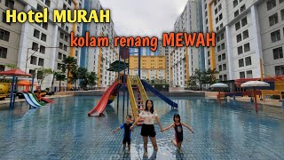 Review of Cheap Hotel in Tangerang // Ara Hotel Gading Serpong  The Pool Looks Like Waterpark !!