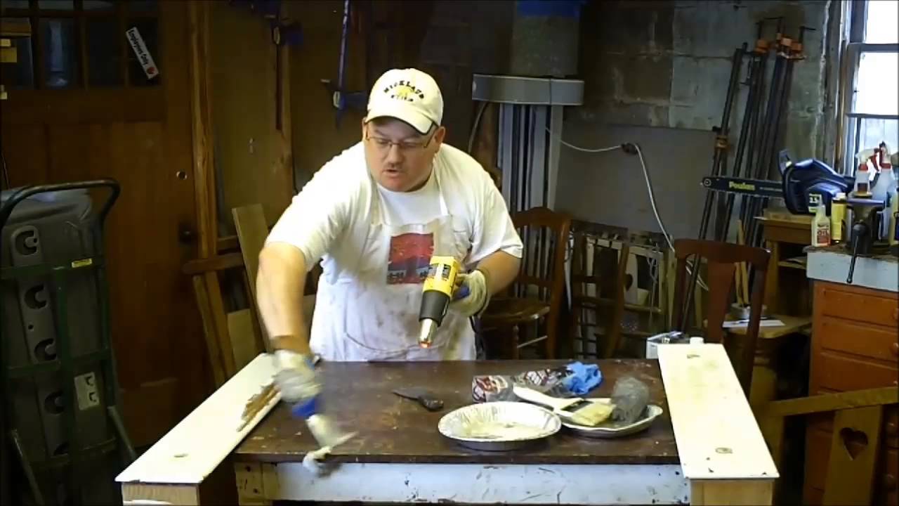 How To Strip Paint From Wood Theflyingfurnitureguy Com Youtube