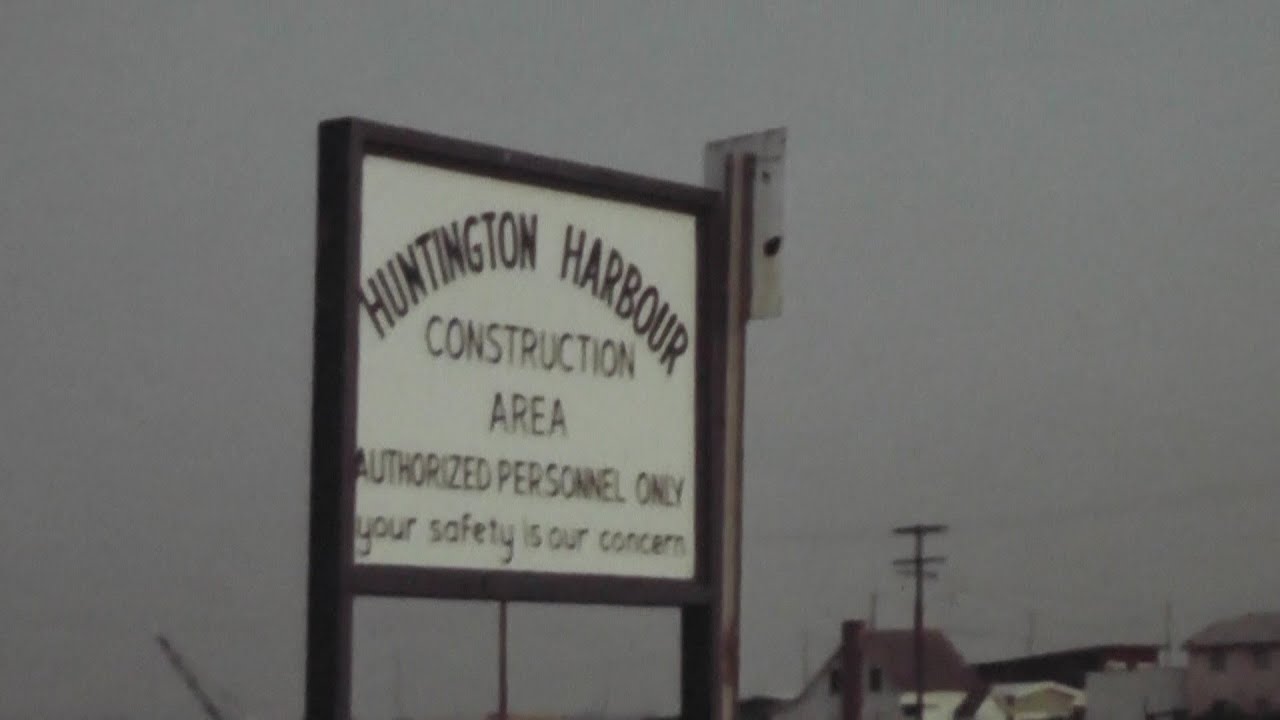 Huntington Harbour - Original Construction 1961 - 1962 - Jack Nichol and Waterskiing Elephant