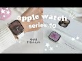 Unboxing Apple Watch Series 10 Gold Titanium Aesthetic Unboxing Light Blush Sport Band 