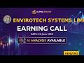 Envirotech Systems Limited | ENVIRO | Earning Call | Alfa Finder