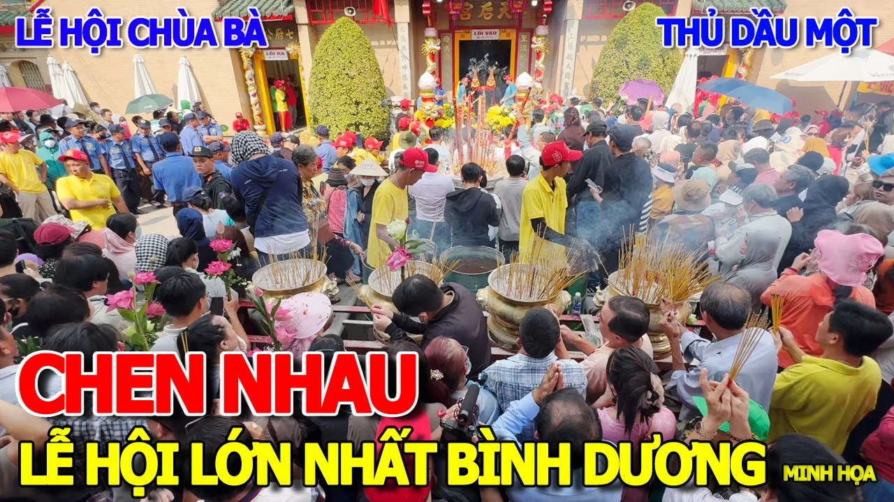 BIỂN NGƯỜI CHEN NHAU THẮP NHANG DÂNG HƯƠNG - LỄ HỘI CHÙA BÀ THIÊN HẬU BÌNH DƯƠNG LỚN NHẤT 2026