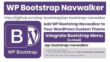Hoe WP Bootstrap Navwalker te integreren in een aangepast WordPress-thema | Bootstrap WP-menu int...